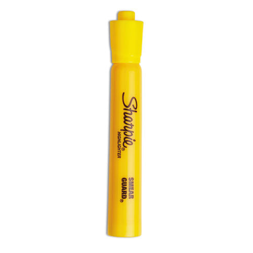 Tank Style Highlighters, Yellow Ink, Chisel Tip, Yellow Barrel, Dozen-(SAN25005)