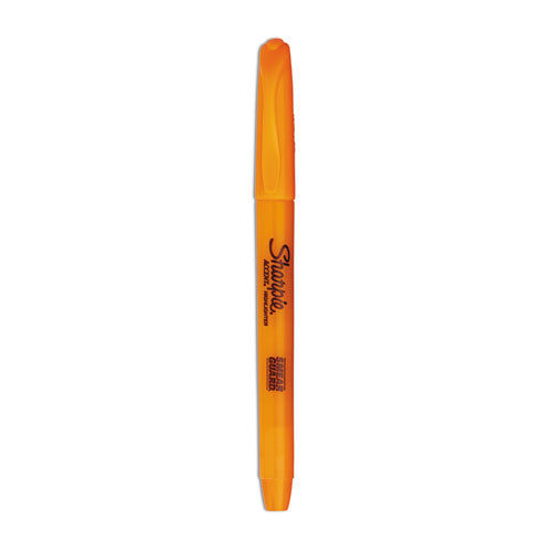 Pocket Style Highlighters, Fluorescent Orange Ink, Chisel Tip, Orange Barrel, Dozen-(SAN27006)