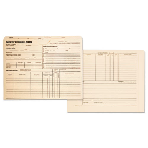 Employee Record Jacket, Straight Tab, Letter Size, Manila, 100/Box-(QUA69999)