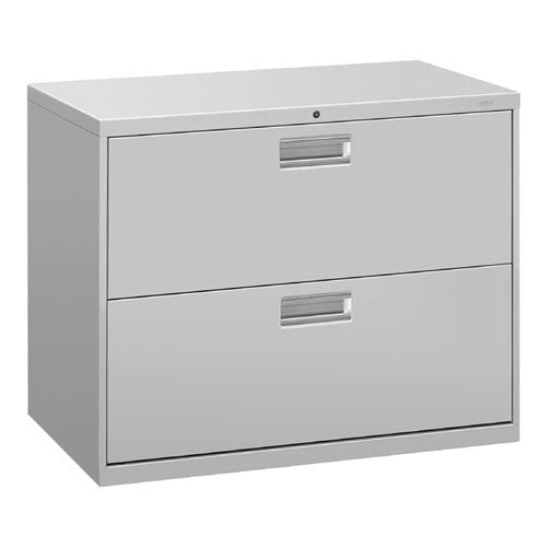 Brigade 600 Series Lateral File, 2 Legal/Letter-Size File Drawers, Light Gray, 36" x 18" x 28"-(HON682LQ)