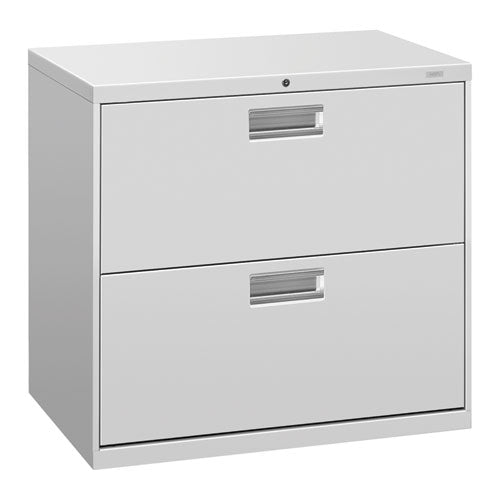Brigade 600 Series Lateral File, 2 Legal/Letter-Size File Drawers, Light Gray, 30" x 18" x 28"-(HON672LQ)