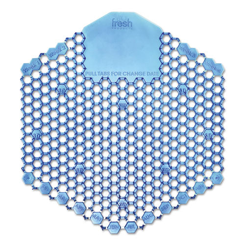 Wave 3D Urinal Deodorizer Screen, Cotton Blossom Scent, Blue, 10/Box-(FRS3WDS60CBLBX)