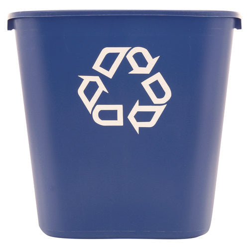 Deskside Recycling Container, Medium, 28.13 qt, Plastic, Blue-(RCP295673BE)