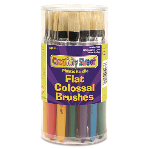 Colossal Brush, Natural Bristle, Flat Profile, 30/Set-(CKC5167)