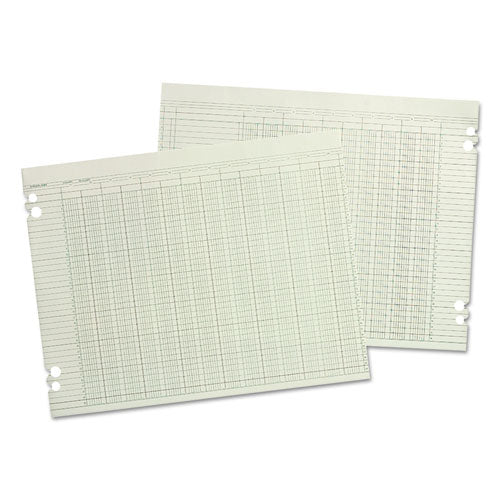 Accounting Sheets, 30 Columns, 11 x 17, Green, Loose Sheet, 100/Pack-(WLJG5030)