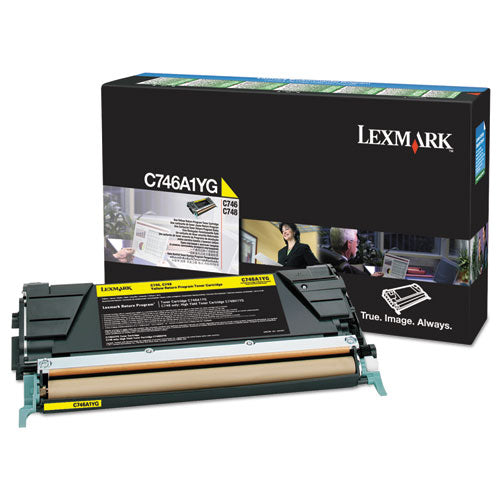 C746A1YG Return Program Toner, 7,000 Page-Yield, Yellow-(LEXC746A1YG)