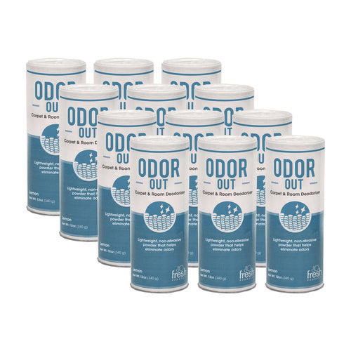 Odor-Out Rug/Room Deodorant, Lemon, 12 oz Shaker Can, 12/Box-(FRS121400LE)