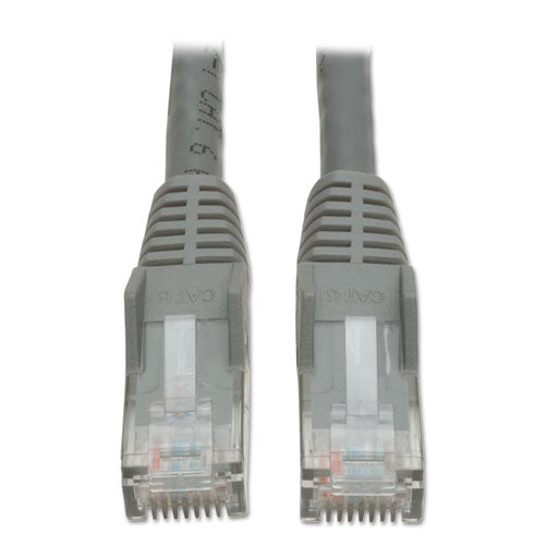 CAT6 Gigabit Snagless Molded Patch Cable, 10 ft, Gray-(TRPN201010GY)