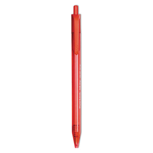 InkJoy 100 RT Ballpoint Pen, Retractable, Medium 1 mm, Red Ink, Red Barrel, Dozen-(PAP1951252)