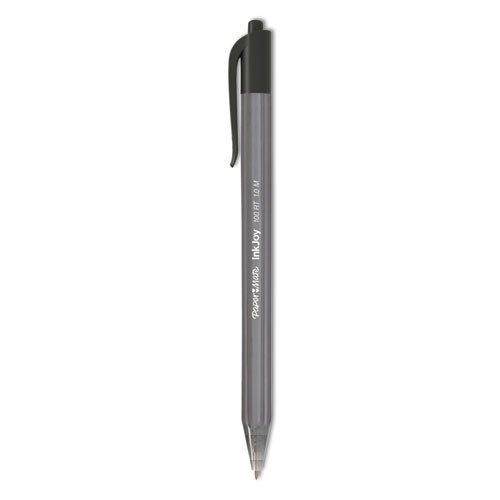 InkJoy 100 RT Ballpoint Pen, Retractable, Medium 1 mm, Black Ink, Black Barrel, Dozen-(PAP1951254)