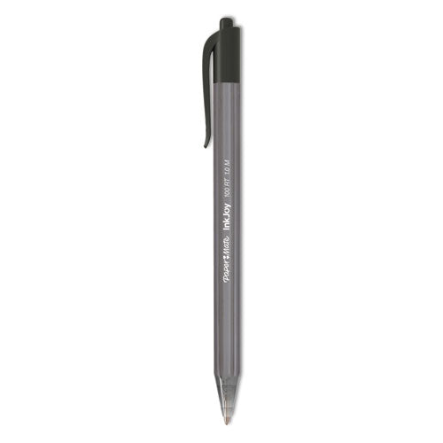 InkJoy 100 RT Ballpoint Pen, Retractable, Medium 1 mm, Black Ink, Black Barrel, 20/Pack-(PAP1951395)