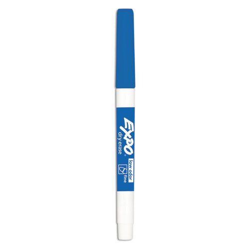 Low-Odor Dry-Erase Marker, Fine Bullet Tip, Blue, Dozen-(SAN86003)