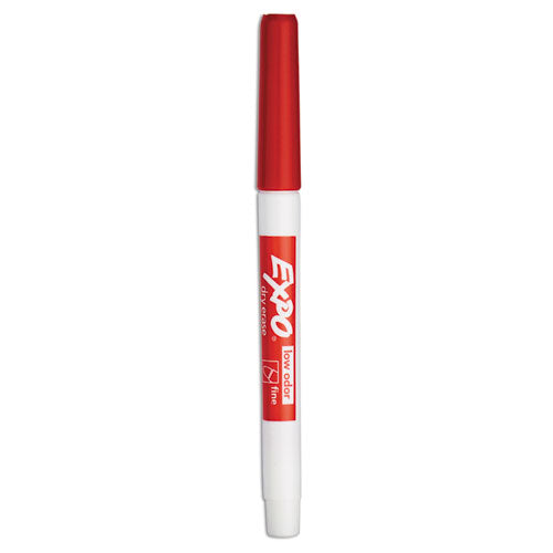 Low-Odor Dry-Erase Marker, Fine Bullet Tip, Red, Dozen-(SAN86002)