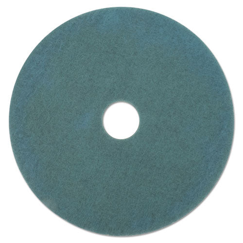 Ultra High-Speed Floor Burnishing Pads 3100, 27" Diameter, Aqua, 5/Carton-(MMM20264)