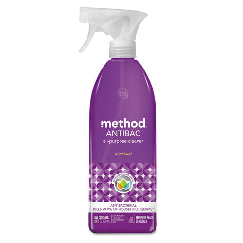 Antibac All-Purpose Cleaner, Wildflower, 28 oz Spray Bottle, 8/Carton-(MTH01454)