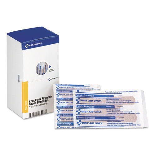 Knuckle and Fingertip Bandages, Sterilized, 5 Knuckle, 5 Fingertip, 10/Box-(FAOFAE3020)