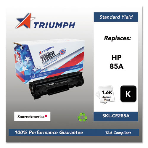 751000NSH1100 Remanufactured CE285A (85A) Toner, 1,600 Page-Yield, Black-(SKLCE285A)