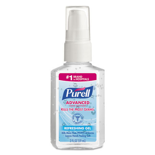 Advanced Gel Hand Sanitizer, 2 oz Pump Bottle, Refreshing Scent, 24/Carton-(GOJ960624)