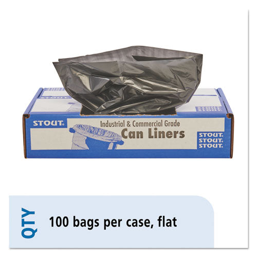 Total Recycled Content Plastic Trash Bags, 33 gal, 1.3 mil, 33" x 40", Brown/Black, 100/Carton-(STOT3340B13)