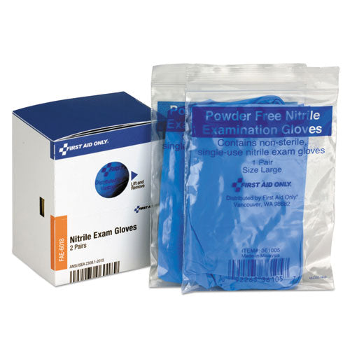 SmartCompliance Nitrile Lightweight Gloves, One Size, 2/Box-(FAOFAE6018)