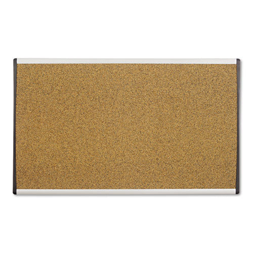 ARC Frame Cubicle Cork Board, 30 x 18, Natural Surface, Silver Aluminum Frame-(QRTARCB3018)