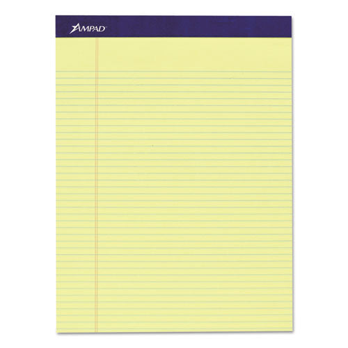 Legal Ruled Pads, Narrow Rule, 50 Canary-Yellow 8.5 x 11.75 Sheets, 4/Pack-(TOP20215)