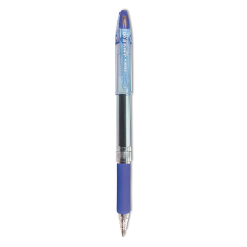 Jimnie Gel Pen, Stick, Medium 0.7 mm, Blue Ink, Smoke Barrel, 12/Pack-(ZEB44120)