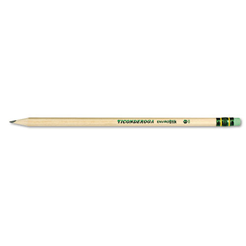 EnviroStiks Pencil, HB (#2), Black Lead, Natural Woodgrain Barrel, Dozen-(DIX96212)