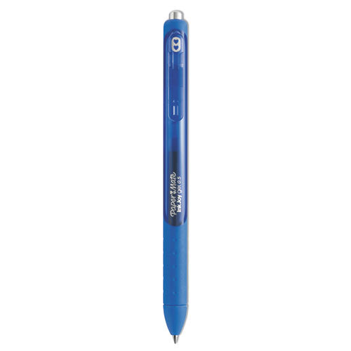 InkJoy Gel Pen, Retractable, Micro 0.5 mm, Blue Ink, Blue Barrel, Dozen-(PAP1951722)