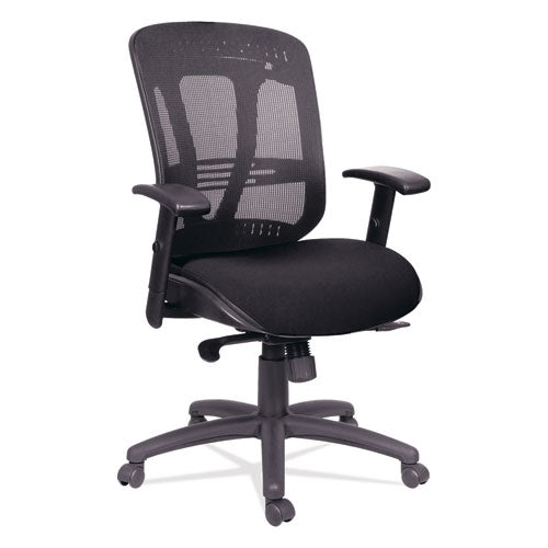 Alera Eon Series Multifunction Mid-Back Cushioned Mesh Chair, Supports Up to 275 lb, 18.11" to 21.37" Seat Height, Black-(ALEEN4217)