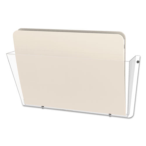 Unbreakable DocuPocket Wall File, Letter Size, 14.5" x 3" x 6.5", Clear-(DEF63201)