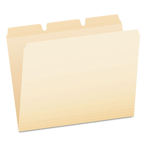 Ready-Tab Reinforced File Folders, 1/3-Cut Tabs: Assorted, Letter Size, Manila, 50/Pack-(PFX42336)