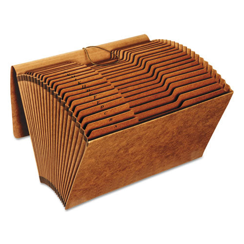 Heavy-Duty Expanding File with Reinforced Flap, 21 Sections, Elastic Cord Closure, 1/3-Cut Tabs, Legal Size, Redrope-(PFXR119ALHD)