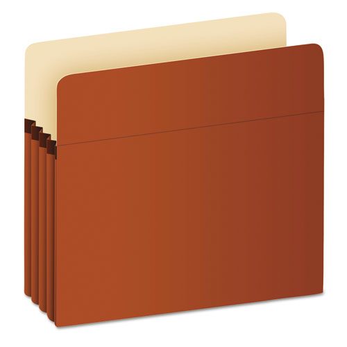 Pocket File, 3.5" Expansion, Letter Size, Red Fiber-(PFXS24E)