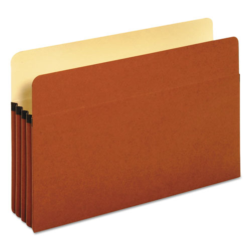 Standard Expanding File Pockets, 3.5" Expansion, Legal Size, Red Fiber, 25/Box-(PFX1526EOX)