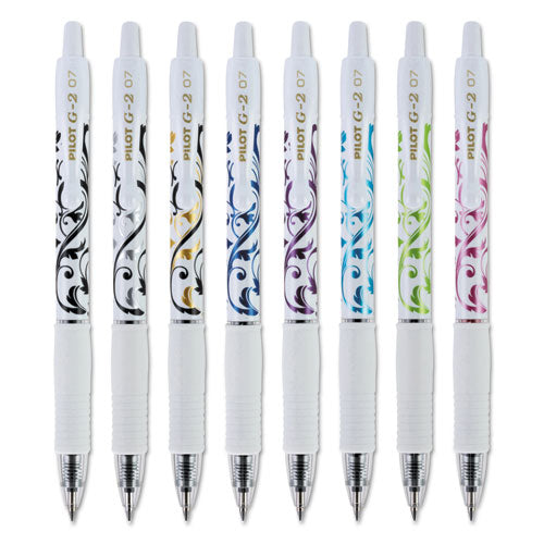 G2 Fashion Premium Gel Pen, Retractable, Fine 0.7 mm, Five Assorted Ink and Barrel Colors, 5/Pack-(PIL31392)