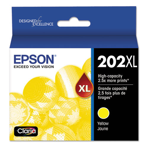 T202XL420-S (202XL) Claria High-Yield Ink, 470 Page-Yield, Yellow-(EPST202XL420S)