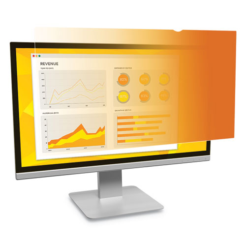 Gold Frameless Privacy Filter for 24" Widescreen Flat Panel Monitor, 16:9 Aspect Ratio-(MMMGF240W9B)