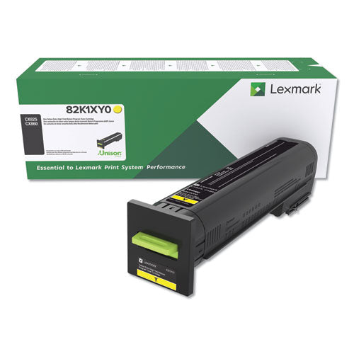 82K1XY0 Return Program Unison Extra High-Yield Toner, 22,000 Page-Yield, Yellow-(LEX82K1XY0)