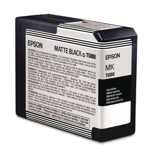 T580800 UltraChrome K3 Ink, Matte Black-(EPST580800)