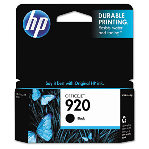HP 920, (CD971AN) Black Original Ink Cartridge-(HEWCD971AN)