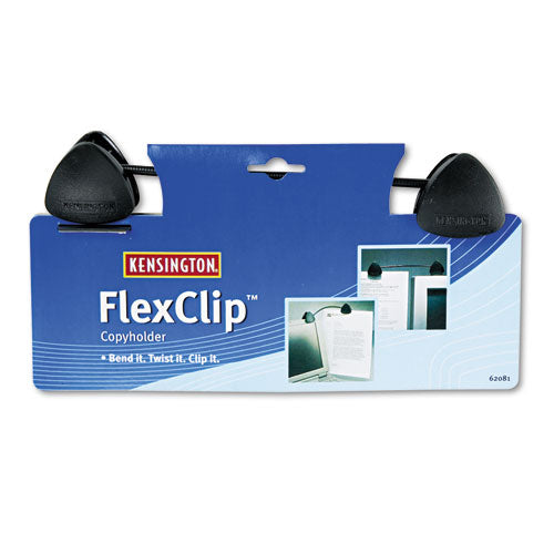 FlexClip Gooseneck Copyholder, Monitor/Laptop Mount, Plastic, Black-(KMW62081)