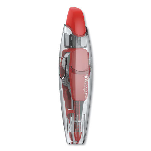 Retractable Pen Style Correction Tape, Transparent Gray/Red Applicator, 0.2" x 236", 4/Pack-(UNV75605)