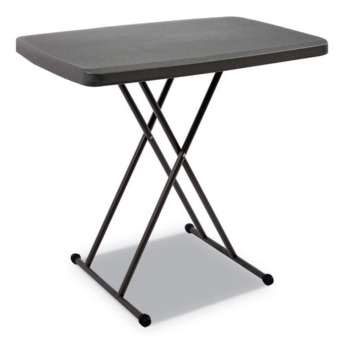 IndestrucTable Classic Personal Folding Table, 30w x 20d x 25 to 28h, Charcoal-(ICE65491)