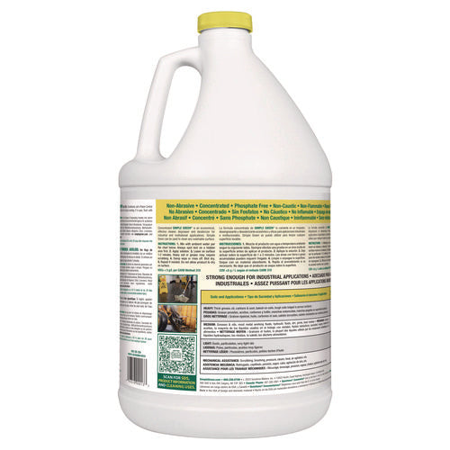Industrial Cleaner and Degreaser, Concentrated, Lemon, 1 gal Bottle, 6/Carton-(SMP14010)