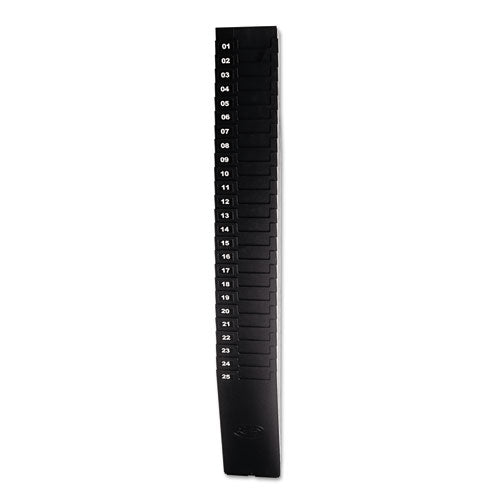 Time Card Rack for 9" Cards, 25 Pockets, ABS Plastic, Black-(LTH259EX)