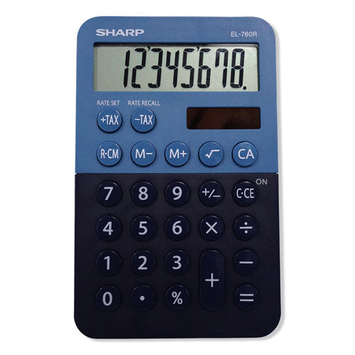 EL-760RBBL Handheld Calculator, 8-Digit LCD-(SHREL760RBBL)