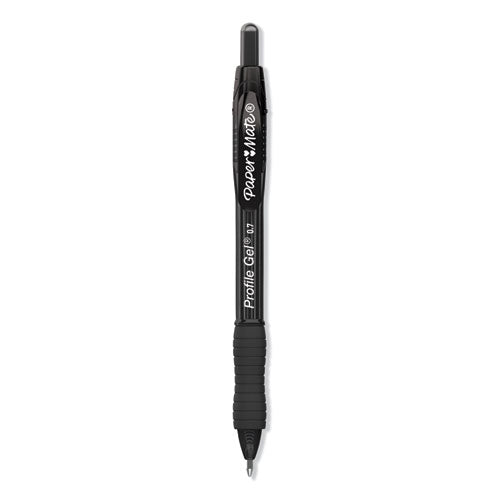 Profile Gel Pen, Retractable, Medium 0.7 mm, Black Ink, Translucent Black Barrel, 36/Pack-(PAP2095473)