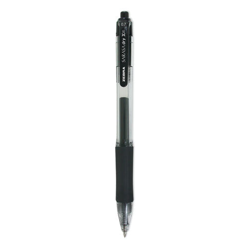 Sarasa Dry Gel X20 Gel Pen, Retractable, Medium 0.7 mm, Black Ink, Smoke Barrel, 36/Pack-(ZEB46136)