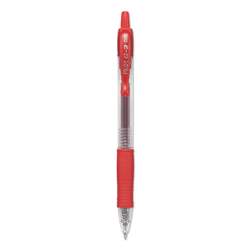 G2 Premium Gel Pen, Retractable, Extra-Fine 0.5 mm, Red Ink, Smoke Barrel, Dozen-(PIL31004)